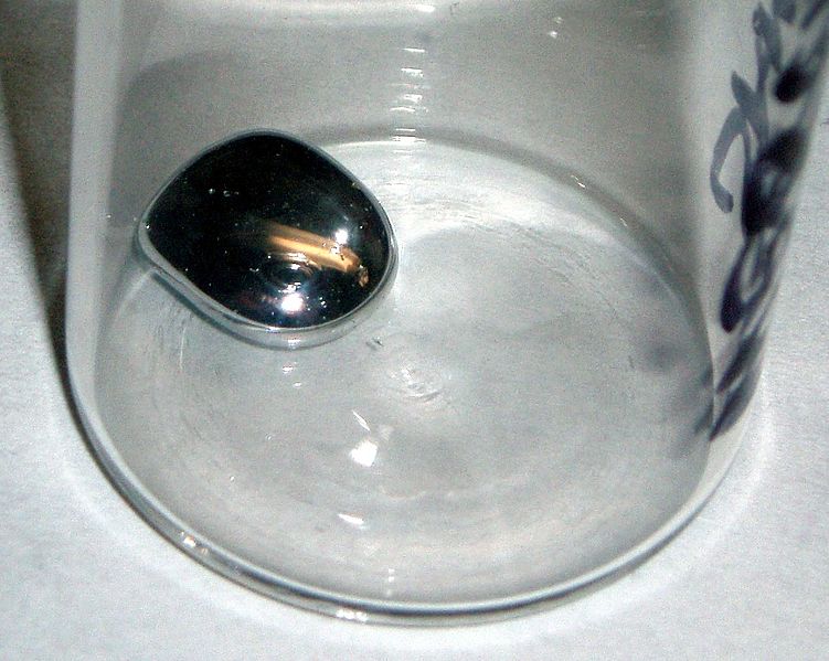 Mercury in beaker